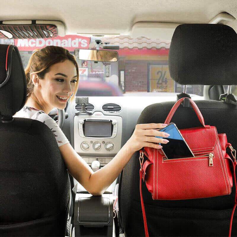 Car Headrest Hooks Hangers IPELY Purse Storage Holder Hooks For Car