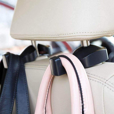Universal Car Headrest Hook, 2 Pack Vehicle Car Seat Hook With Phone  Holder, Multifunctional Car Storage Hook For Handbag, Black